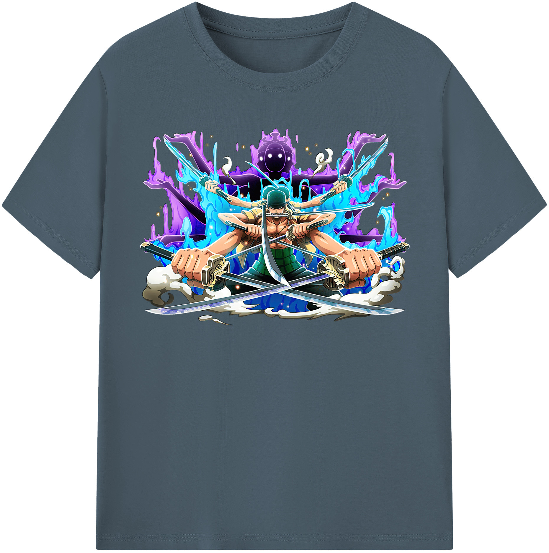 ワンピース ロロノア・ゾロ ONE PIECE Roronoa Zoro 綿100％半袖Tシャツ（フロントプリント）